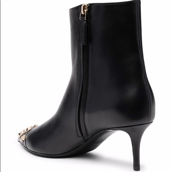 Valentino Garavani | Rockstud Alcove Leather Ankle Boots - Picture 3 of 15